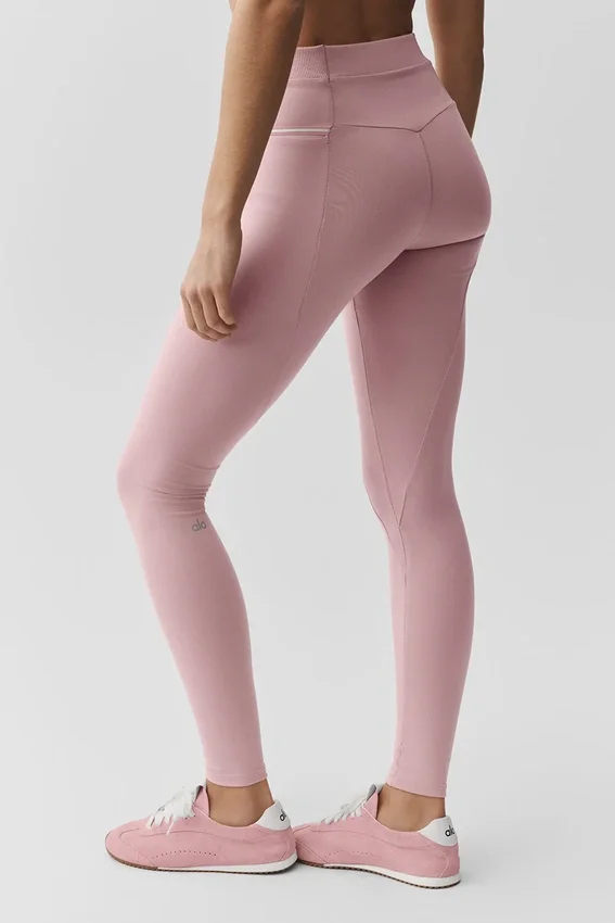 High-Waist Airbrush Fast Track Legging - Rosa vintage/Blanco