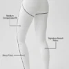 High-Waist Airbrush Heart Throb Leggings - Blanco/Negro