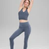 High-Waist Airbrush Legging 7/8 - Bluestone