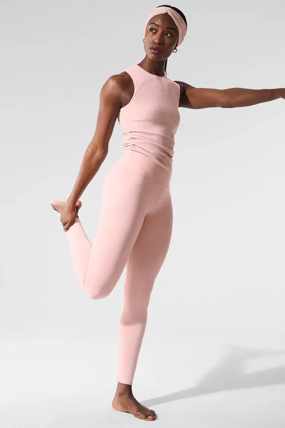 High-Waist Airbrush Legging 7/8 - Cuarzo rosa