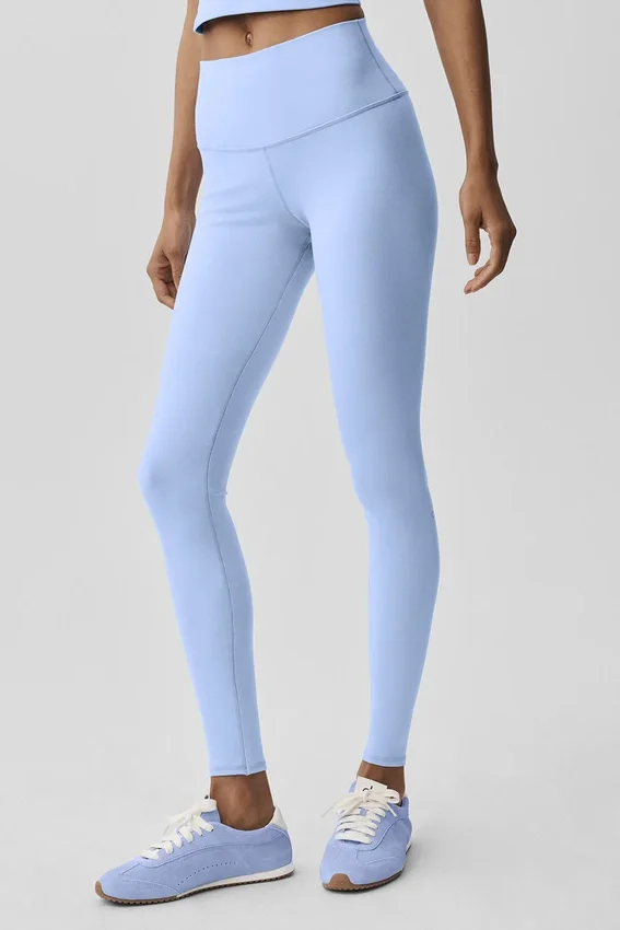 High-Waist Airbrush Legging - Azul Provenza claro