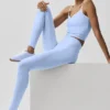 High-Waist Airbrush Legging - Azul Provenza claro