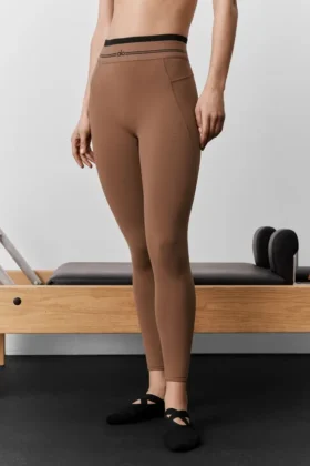 High-Waist Airbrush Legging «Better Together» de largo 7/8 con estampado aerógrafo - Marrón «Sun Kissed»/Negro