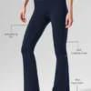 High-Waist Airbrush Legging con corte acampanado 7/8 - Azul marino