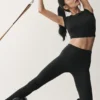 High-Waist Airbrush Legging de largo 7/8 - Negro