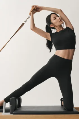 High-Waist Airbrush Legging de largo 7/8 - Negro