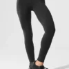 High-Waist Airbrush Legging de largo 7/8 - Negro