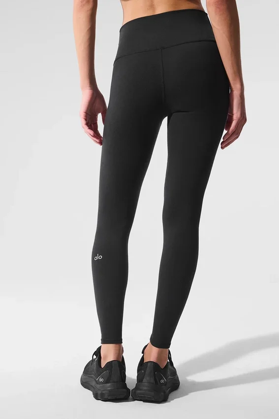 High-Waist Airbrush Legging de largo 7/8 - Negro