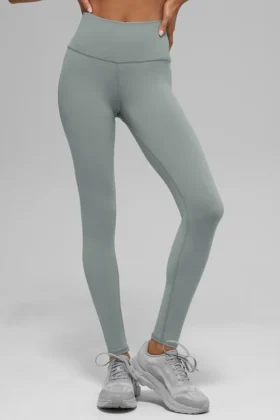 High-Waist Airbrush Legging - Gris lunar