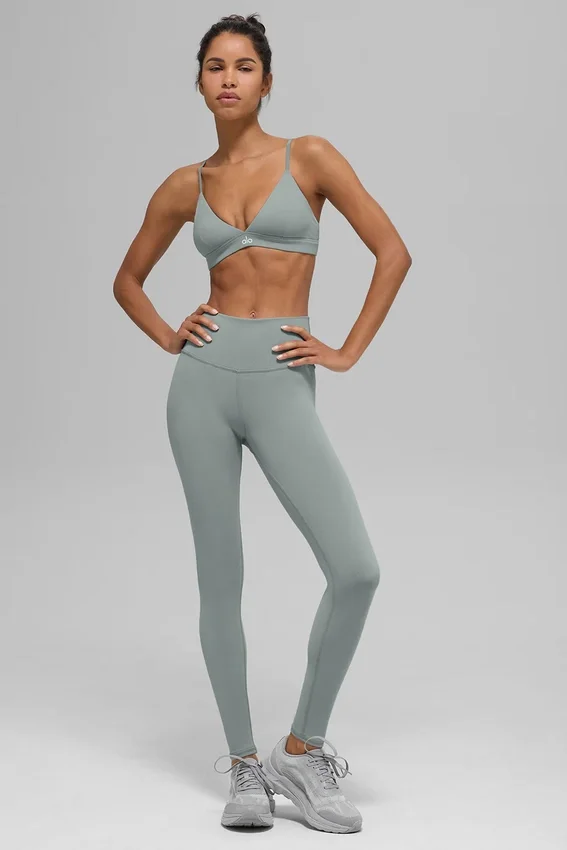 High-Waist Airbrush Legging - Gris lunar