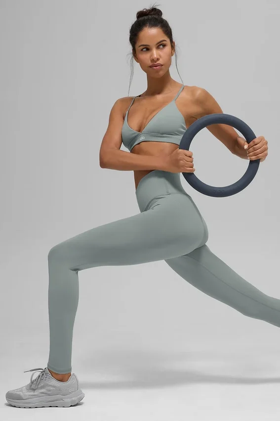 High-Waist Airbrush Legging - Gris lunar