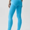 High-Waist Airbrush Legging «Heart Throb» con efecto aerógrafo — Azul celeste/Blanco