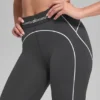 High-Waist Airbrush Legging «Heart Throb» con efecto Airbrush - Antracita/Blanco