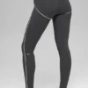 High-Waist Airbrush Legging «Heart Throb» con efecto Airbrush - Antracita/Blanco