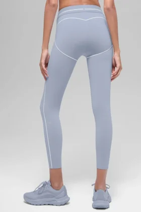 High-Waist Airbrush Legging «Heart Throb» con estampado aerografiado – Winter Frost/Blanco