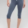 High-Waist Airbrush Race Pace capri - Bluestone/Blanco