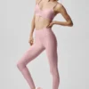 High-Waist Airlift 7/8 Fine Line Legging - Rosa vintage