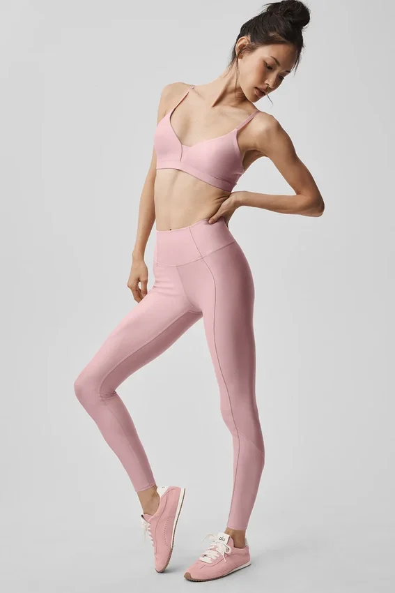 High-Waist Airlift 7/8 Fine Line Legging - Rosa vintage