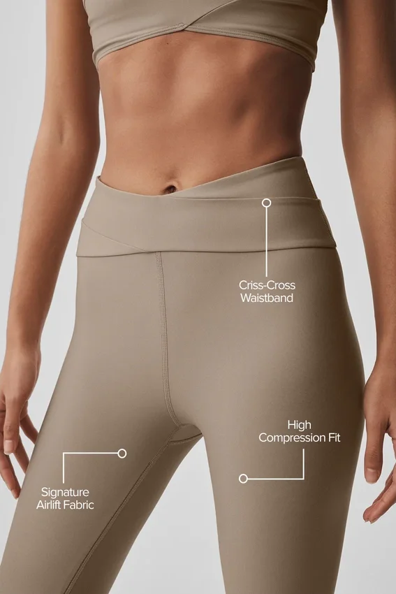 High-Waist Airlift 7/8 Horizon Leggings - Gravel