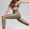 High-Waist Airlift 7/8 Line up Leggings - Gravel