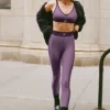 High-Waist Airlift 7/8 Line up Leggings - Plum Kiss