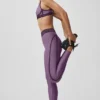 High-Waist Airlift 7/8 Line up Leggings - Plum Kiss