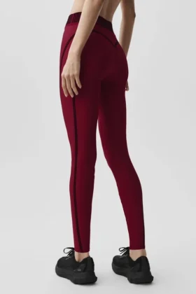 High-Waist Airlift 7/8 «Line Up» Leggings – Rojo «Summer Romance»