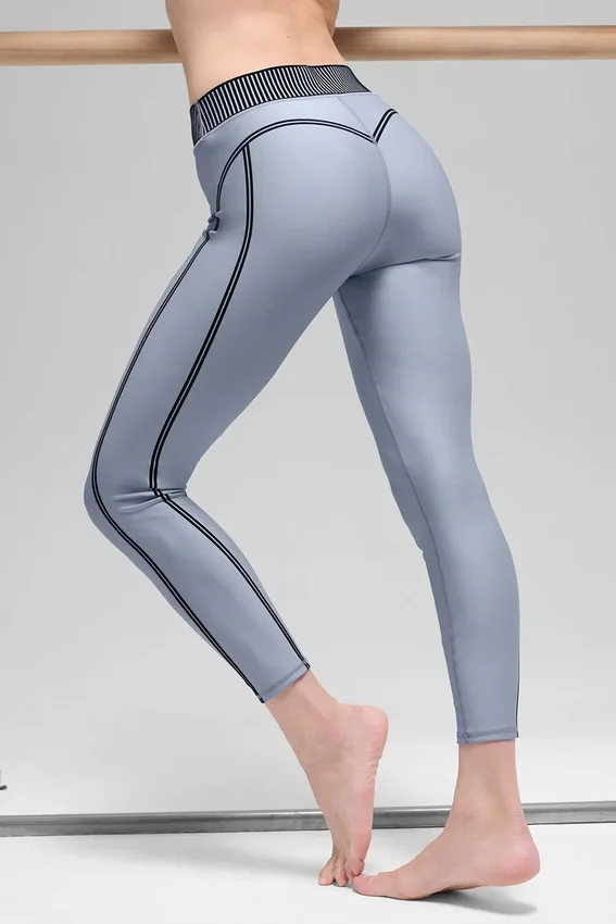 High-Waist Airlift 7/8 Line up Leggings - Winter Frost
