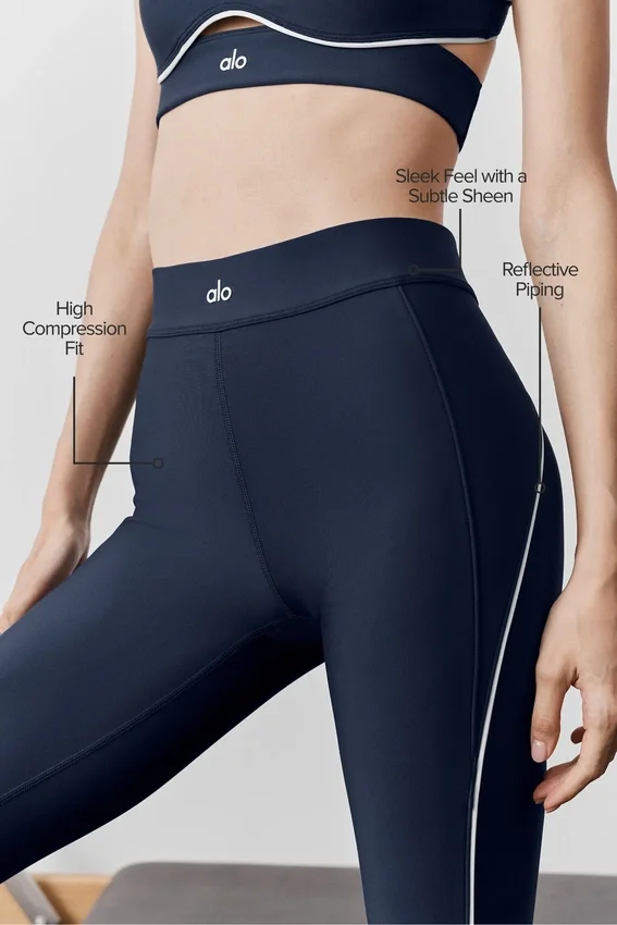 High-Waist Airlift 7/8 Speedwork Legging - Azul marino