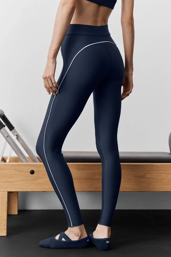 High-Waist Airlift 7/8 Speedwork Legging - Azul marino