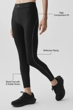 High-Waist Airlift 7/8 Speedwork Legging – Negro