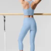 High-Waist Airlift capri - Azul concha
