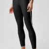 High-Waist Airlift Charger 7/8 Leggings - Negro/Blanco