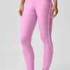 High-Waist Airlift Charger 7/8 Leggings — Rosa «Candy Heart»/Blanco