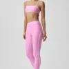 High-Waist Airlift Charger 7/8 Leggings — Rosa «Candy Heart»/Blanco