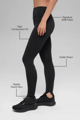 High-Waist Airlift Elongated Leggings – Negro
