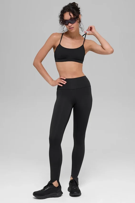 High-Waist Airlift Elongated Leggings - Negro
