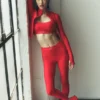 High-Waist Airlift Ignite 7/8 Leggings - Rojo brillante