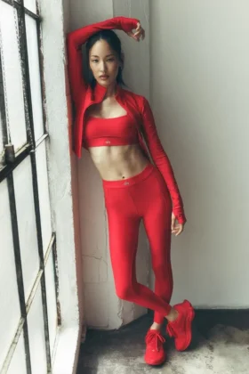 High-Waist Airlift Ignite 7/8 Leggings - Rojo brillante