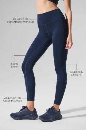 High-Waist Airlift Legging 7/8 – Azul marino