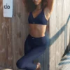 High-Waist Airlift Legging de primera calidad - Azul marino