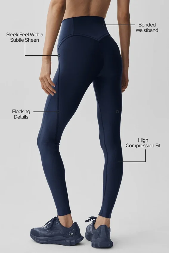 High-Waist Airlift Legging de primera calidad - Azul marino