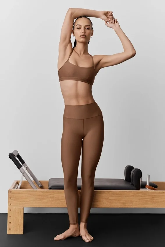 High-Waist Airlift Legging - Marrón bronceado