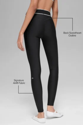 High-Waist Airlift Legging – Negro/Blanco