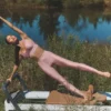 High-Waist Airlift Legging - Rosa vintage/Blanco