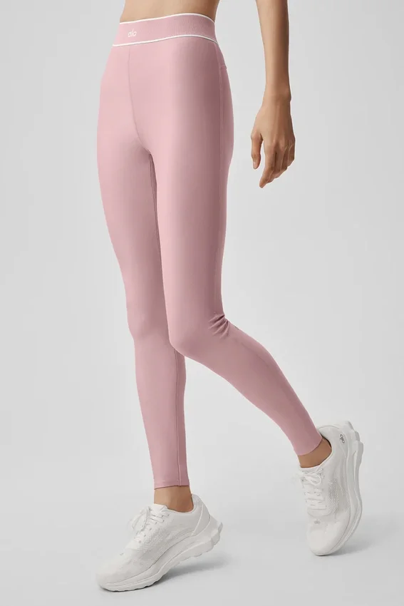 High-Waist Airlift Legging - Rosa vintage/Blanco