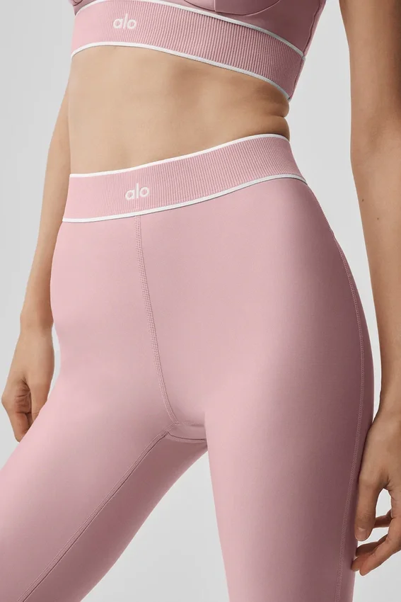 High-Waist Airlift Legging - Rosa vintage/Blanco
