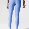 High-Waist Airlift Leggings «Charger» 7/8 - Azul cristalino/Blanco