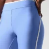 High-Waist Airlift Leggings «Charger» 7/8 - Azul cristalino/Blanco