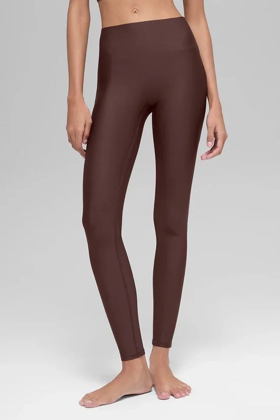 High-Waist Airlift Leggings - Marrón piedra